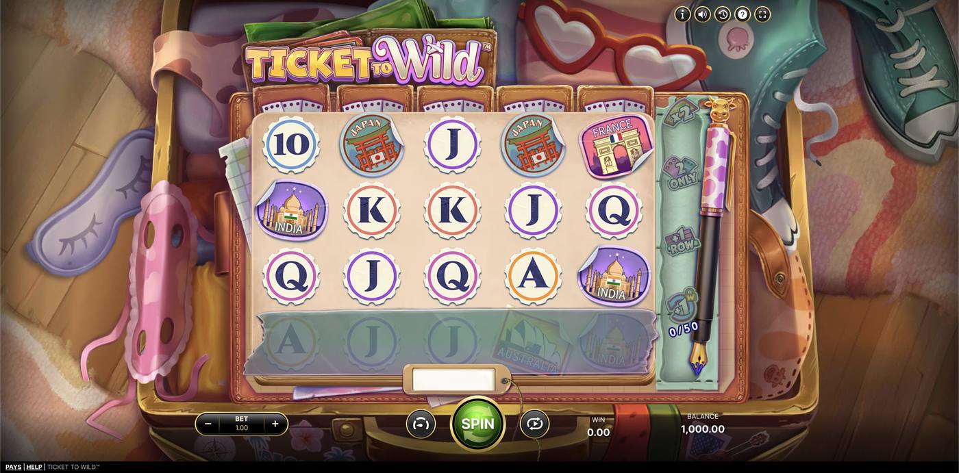 Ticket to Wild: image of main menu