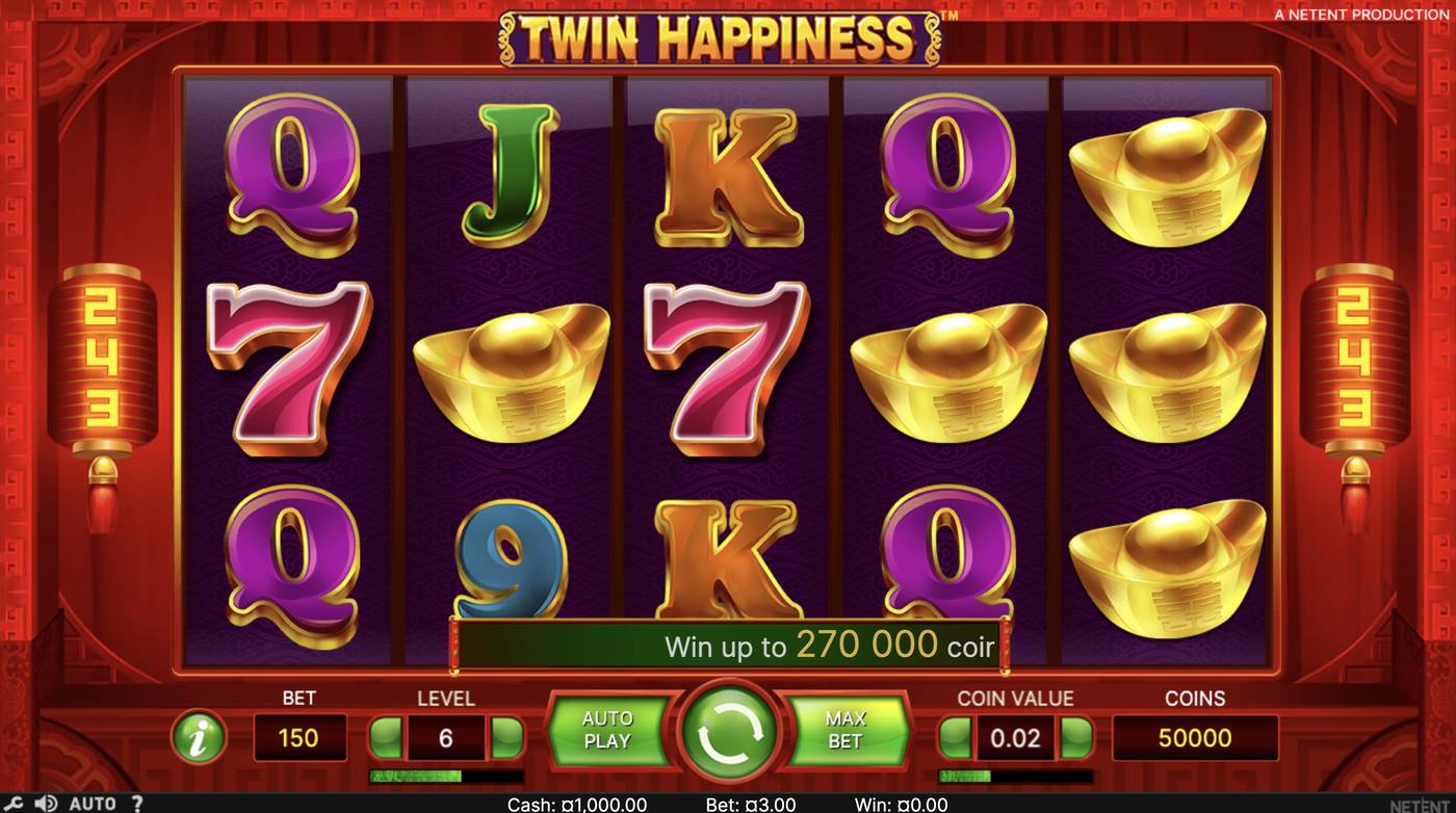 Twin Happiness: image of main menu
