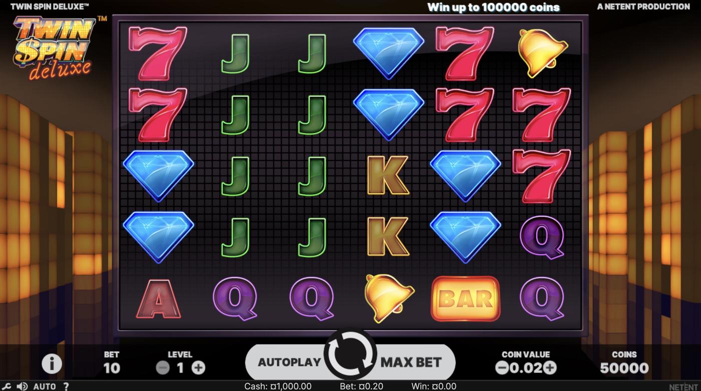 Twin Spin Deluxe: image of main menu