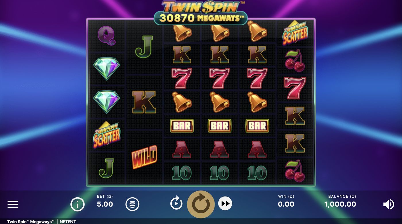 Twin Spin Megaways: image of main menu