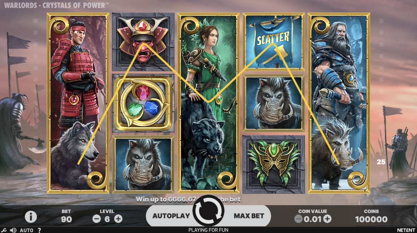 Warlords - Crystals of Power: image of main menu