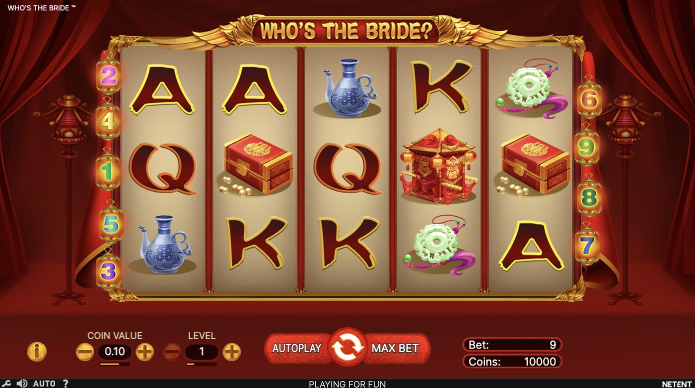 Who's the Bride: image of main menu