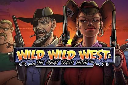 Wild Wild West: The Great Train Heist Online Slot Logo