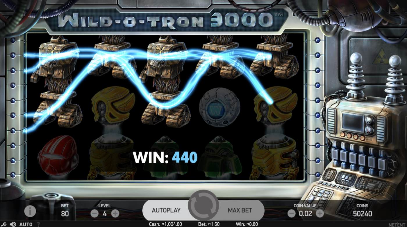Wild-O-Tron 3000: image of winning
