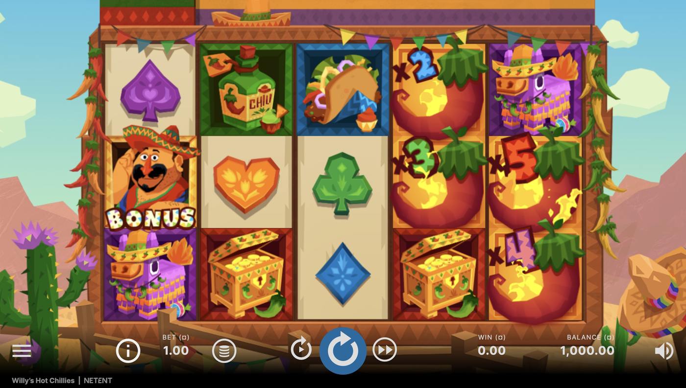 Willy's Hot Chillies: image of main menu