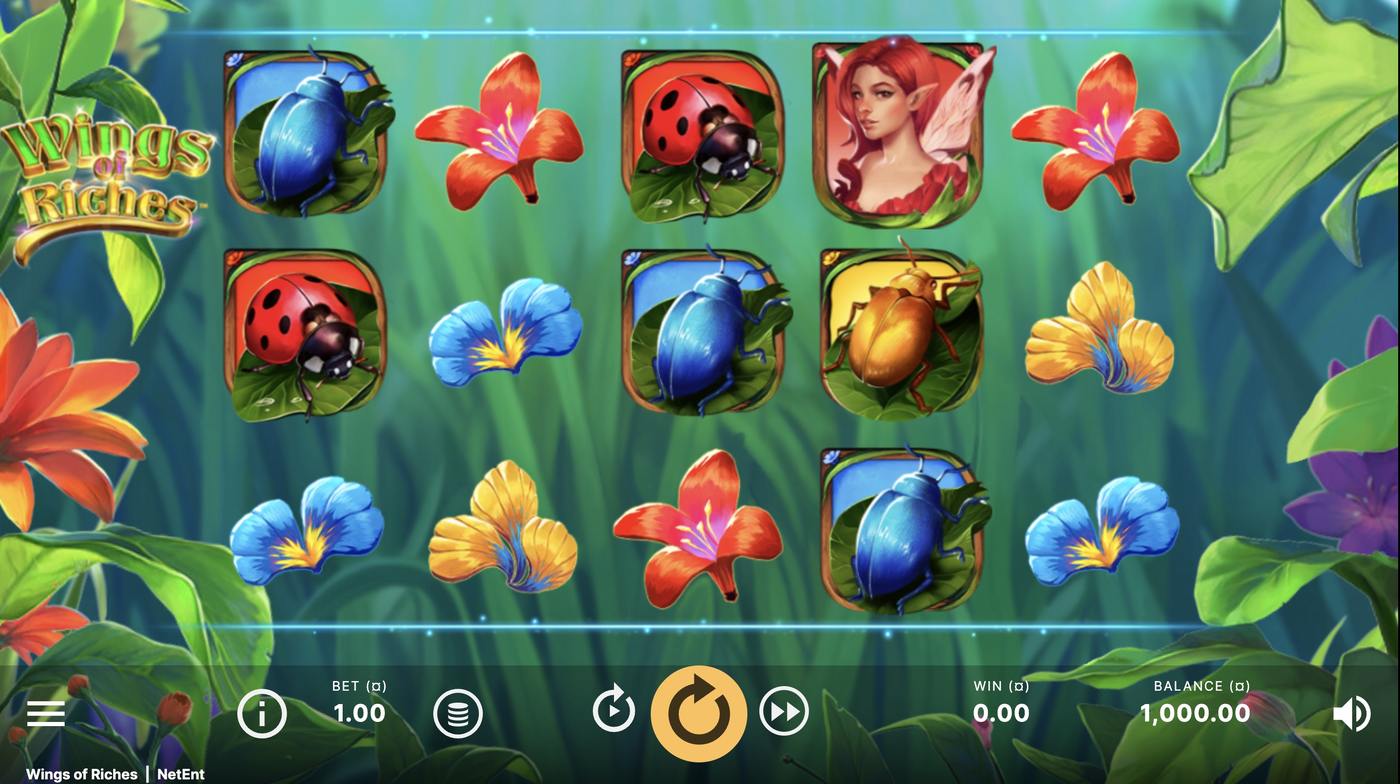 Wings of Riches: image of main menu