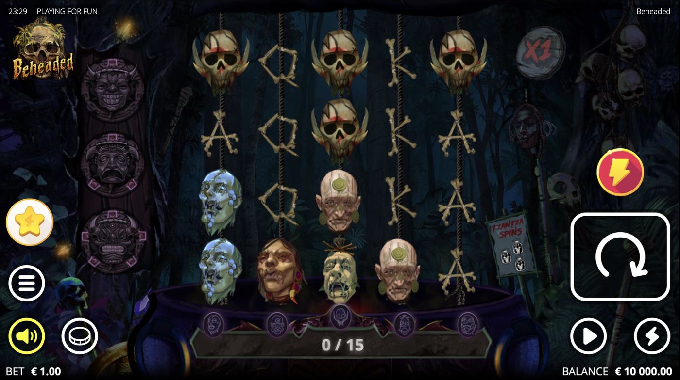 Beheaded: image of main menu