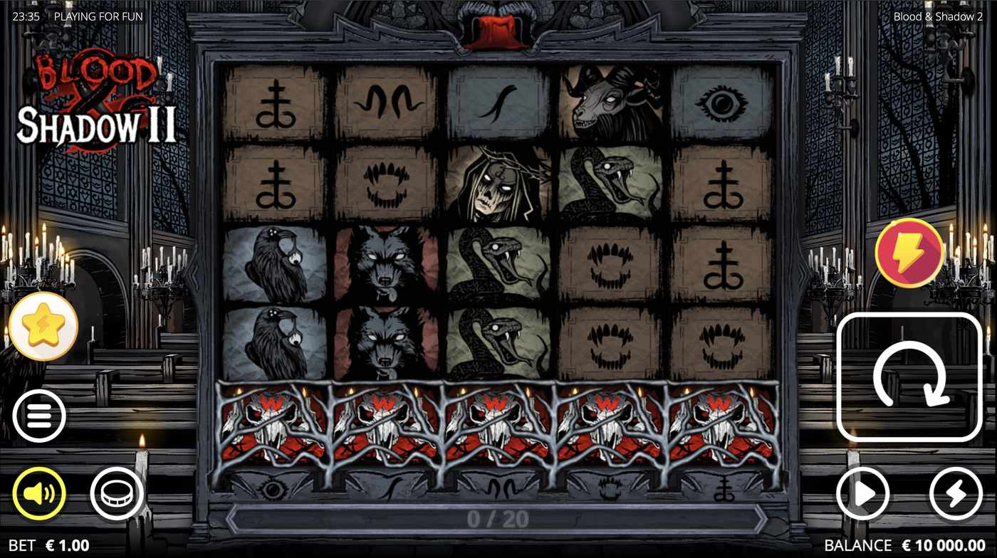 Blood & Shadow 2: image of main menu