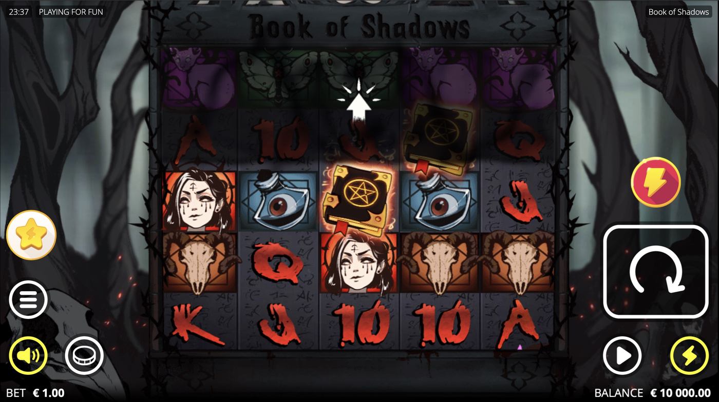 Book of Shadows: image of main menu