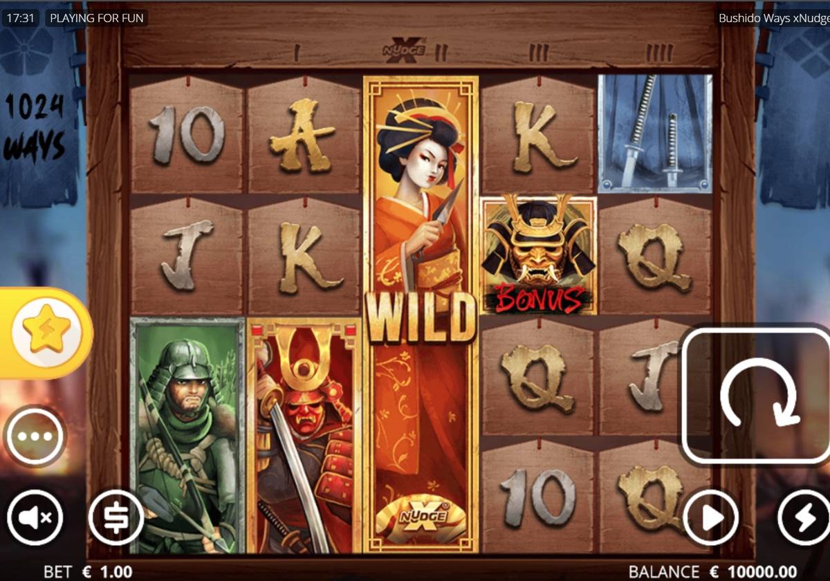 Bushido Ways xNudge: image of main menu