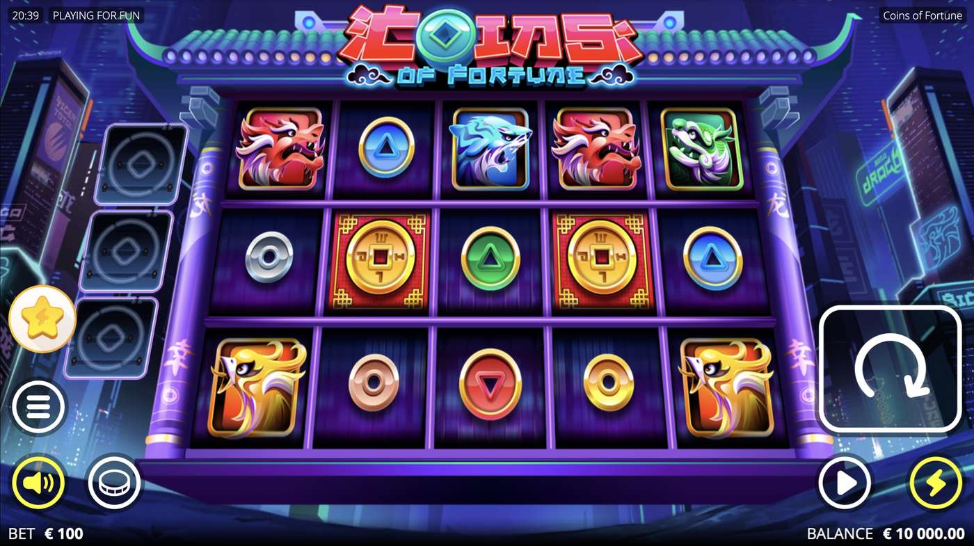 Coins of Fortune: image of main menu