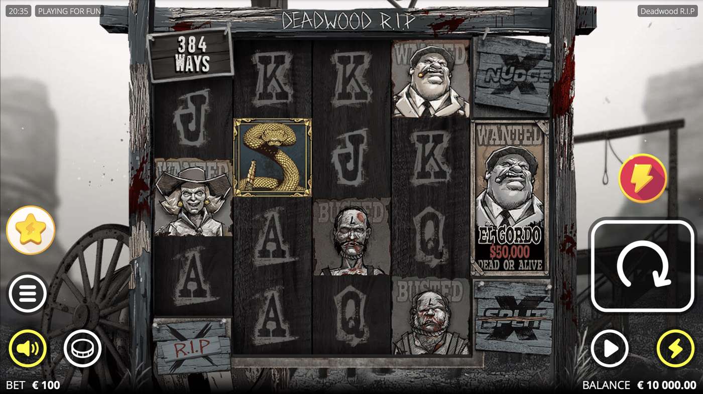 Deadwood R.I.P: image of main menu