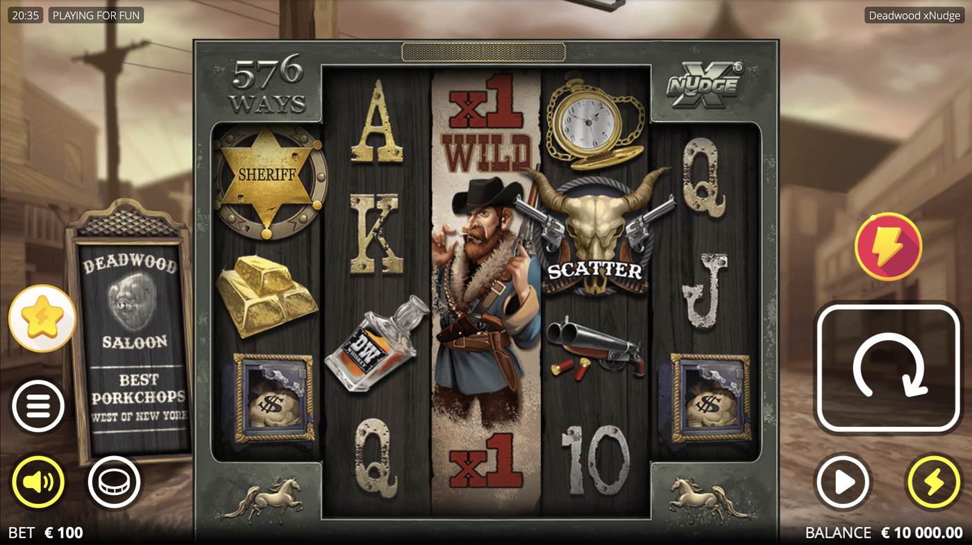 Deadwood xNudge: image of main menu