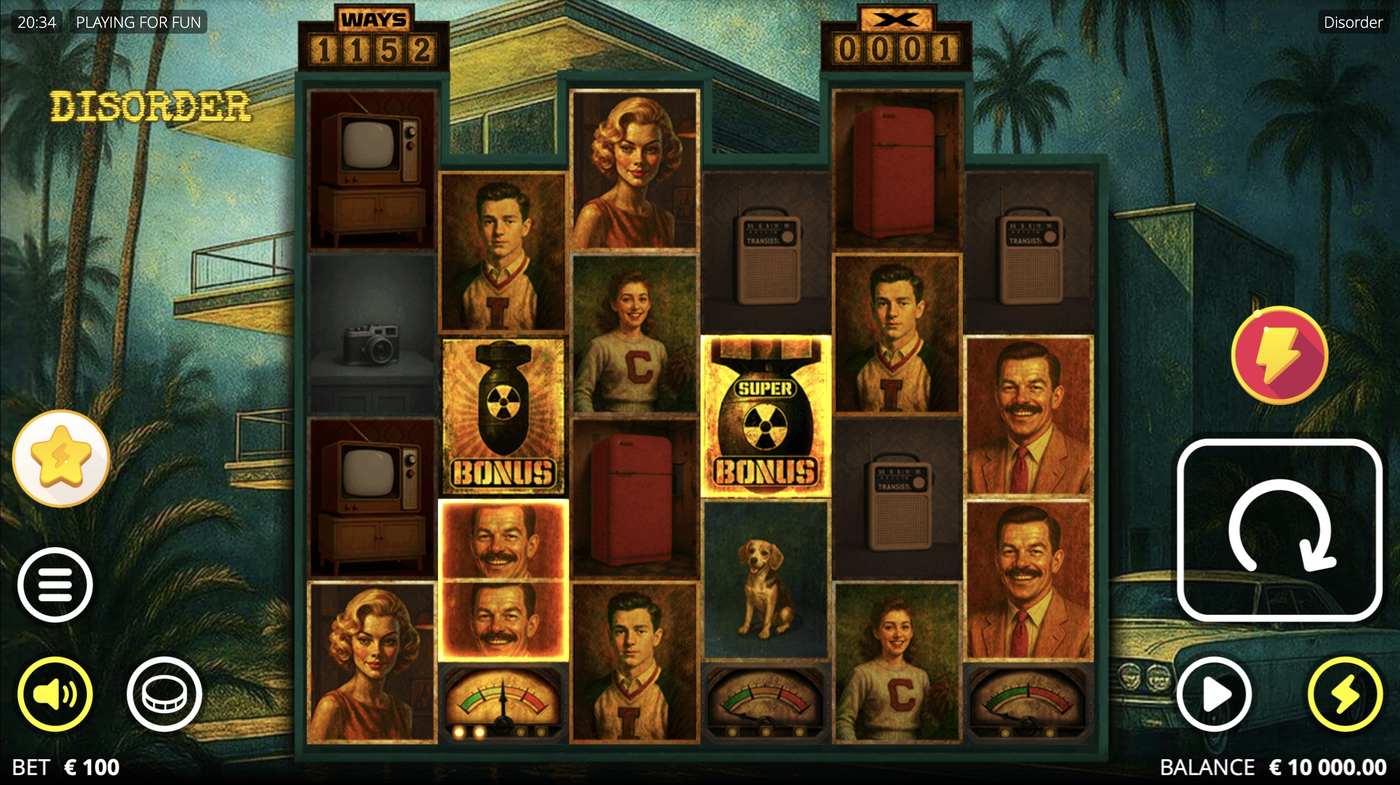 Disorder: image of main menu