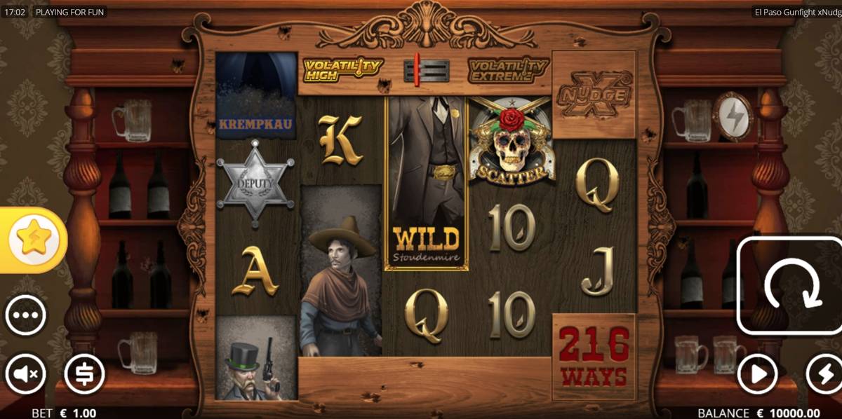 El Paso Gunfight xNudge: image of main menu