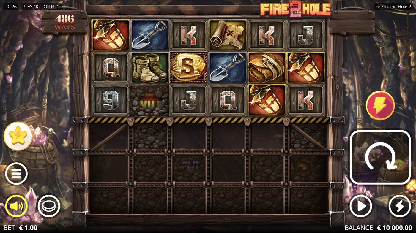 Fire in the Hole 2: image of main menu