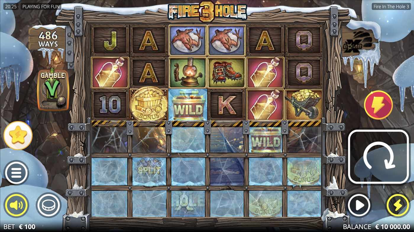 Fire in the Hole 3: image of main menu