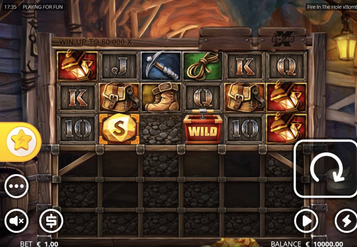Fire in the Hole xBomb: image of main menu