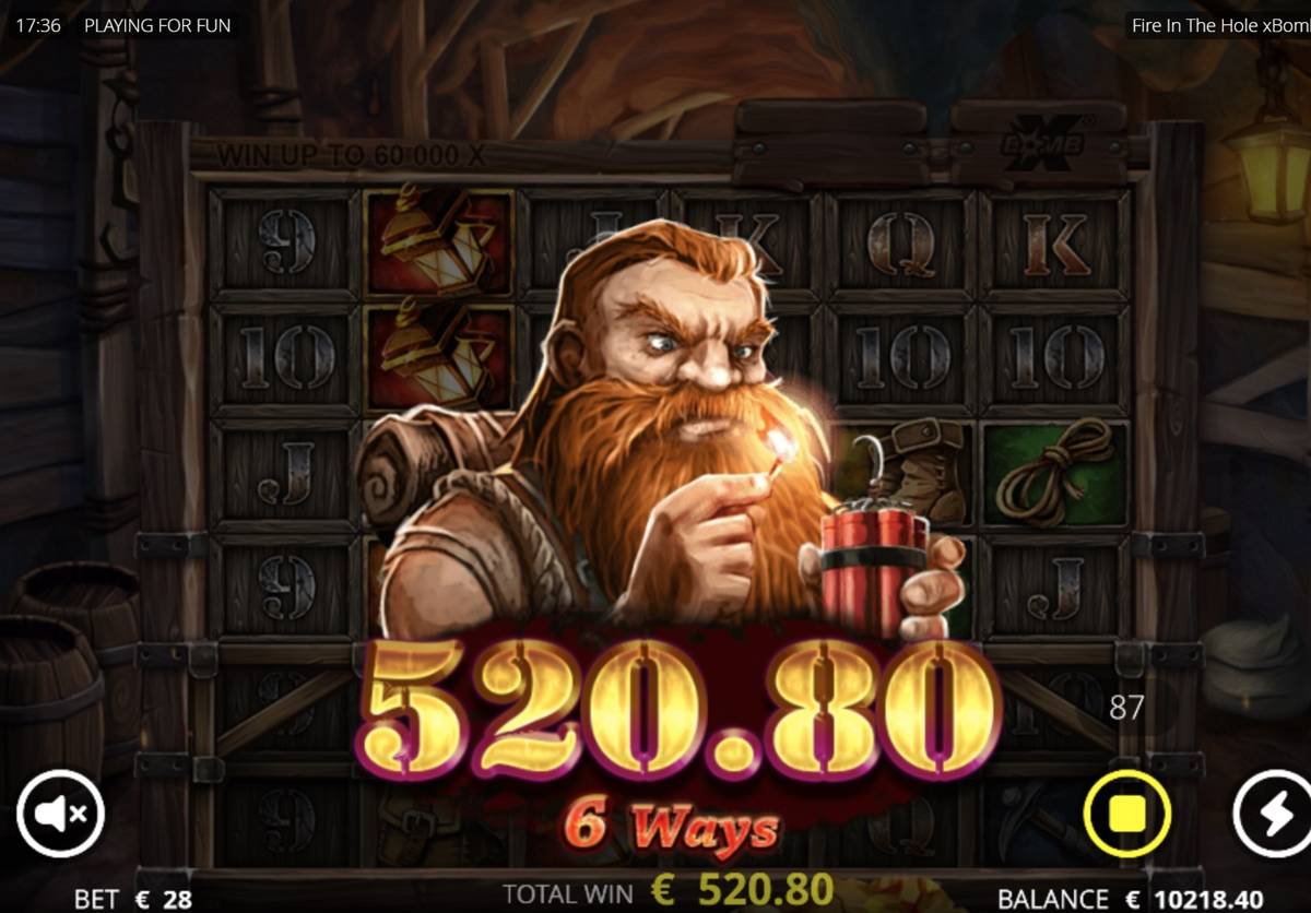 Fire in the Hole xBomb: image of winning