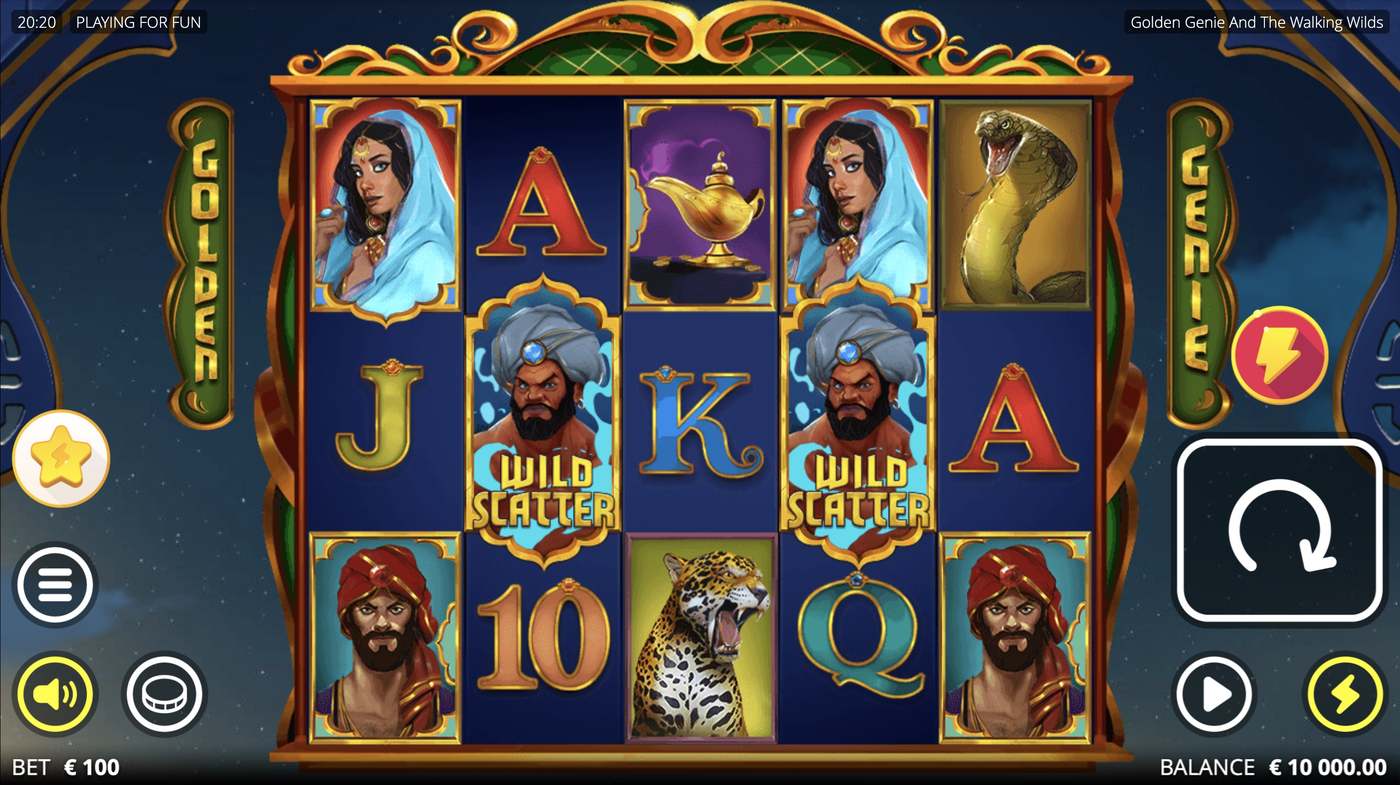 Golden Genie And The Walking Wilds: image of main menu
