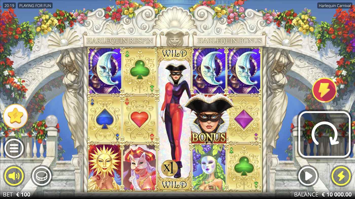 Harlequin Carnival: image of main menu