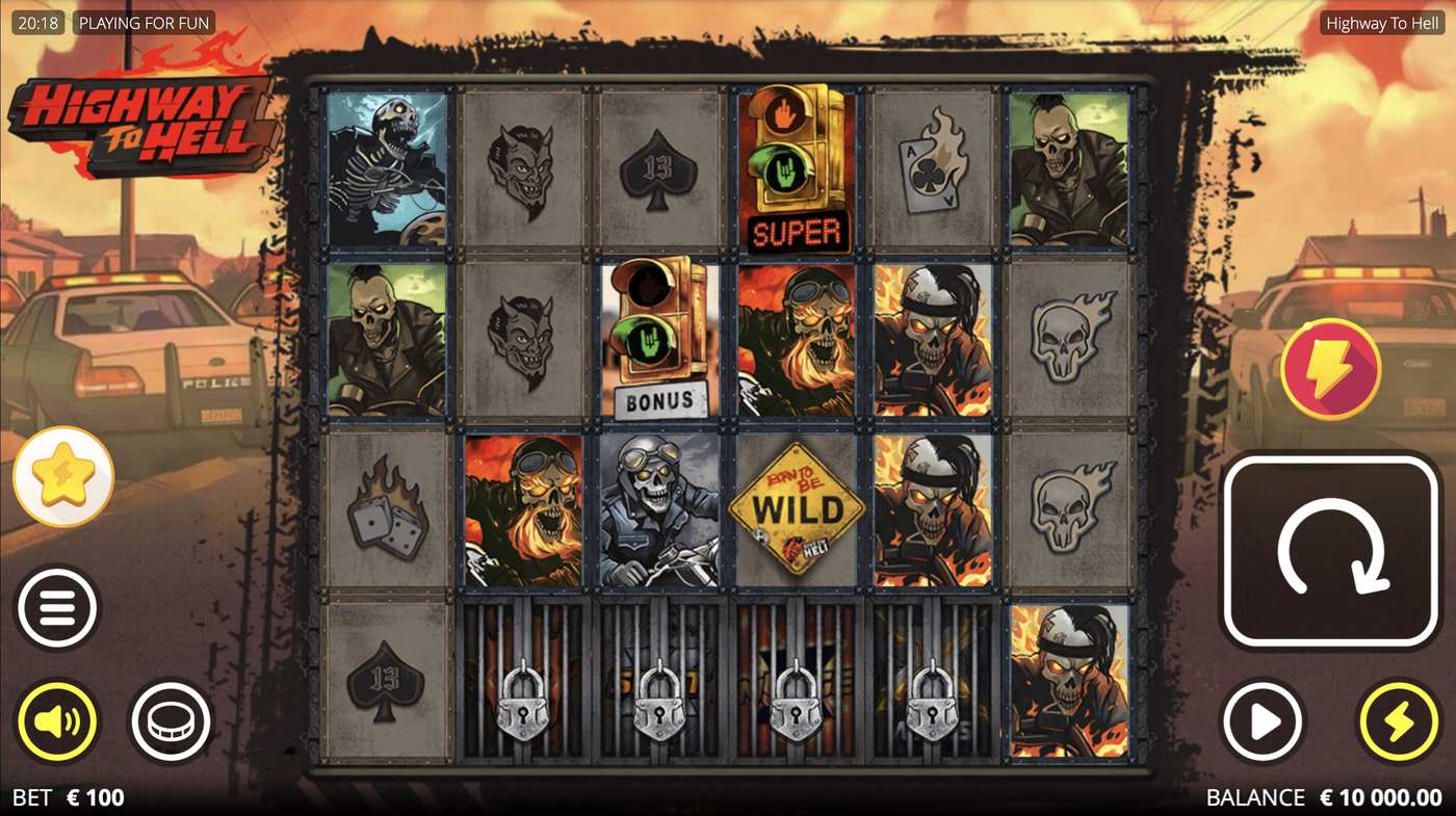 Highway to Hell: image of main menu