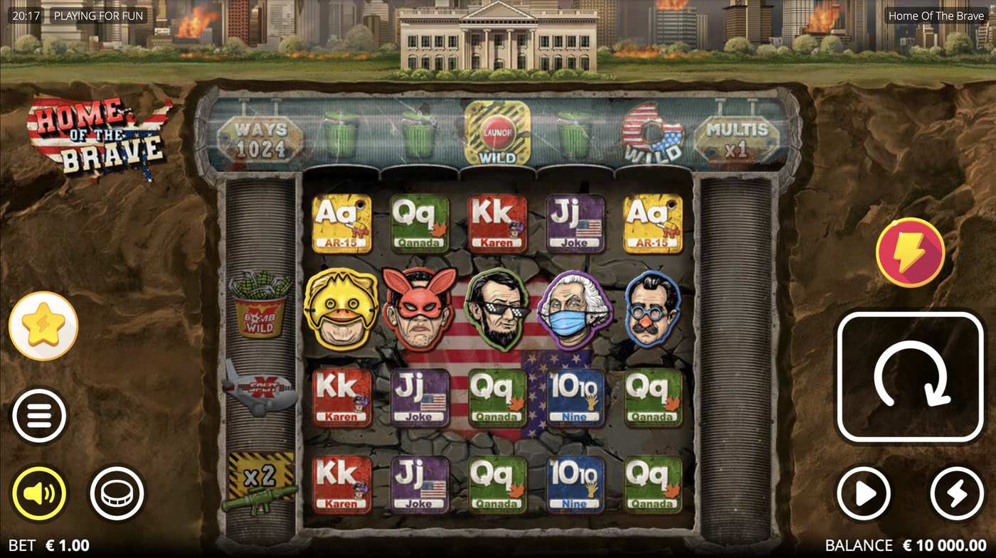 Home of the Brave: image of main menu