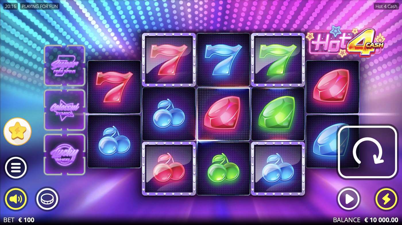 Hot 4 Cash: image of main menu