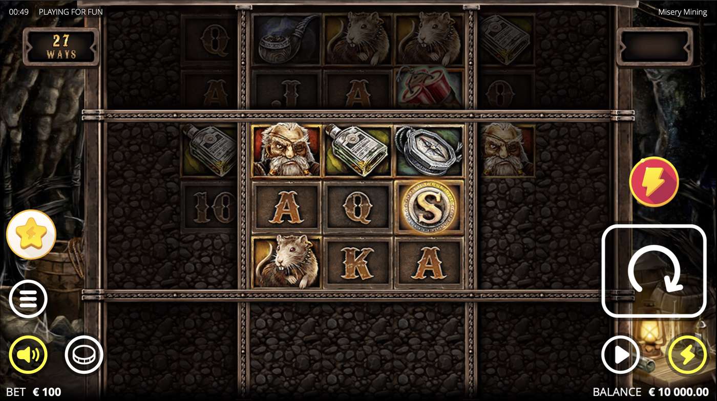 Misery Mining: image of main menu