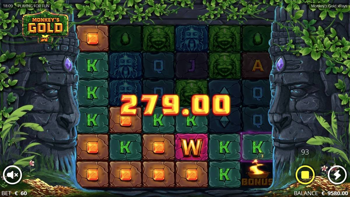 Monkey's Gold xPays: image of winning