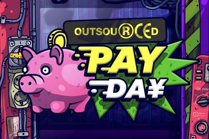 Outsourced: Payday Online Slot Logo