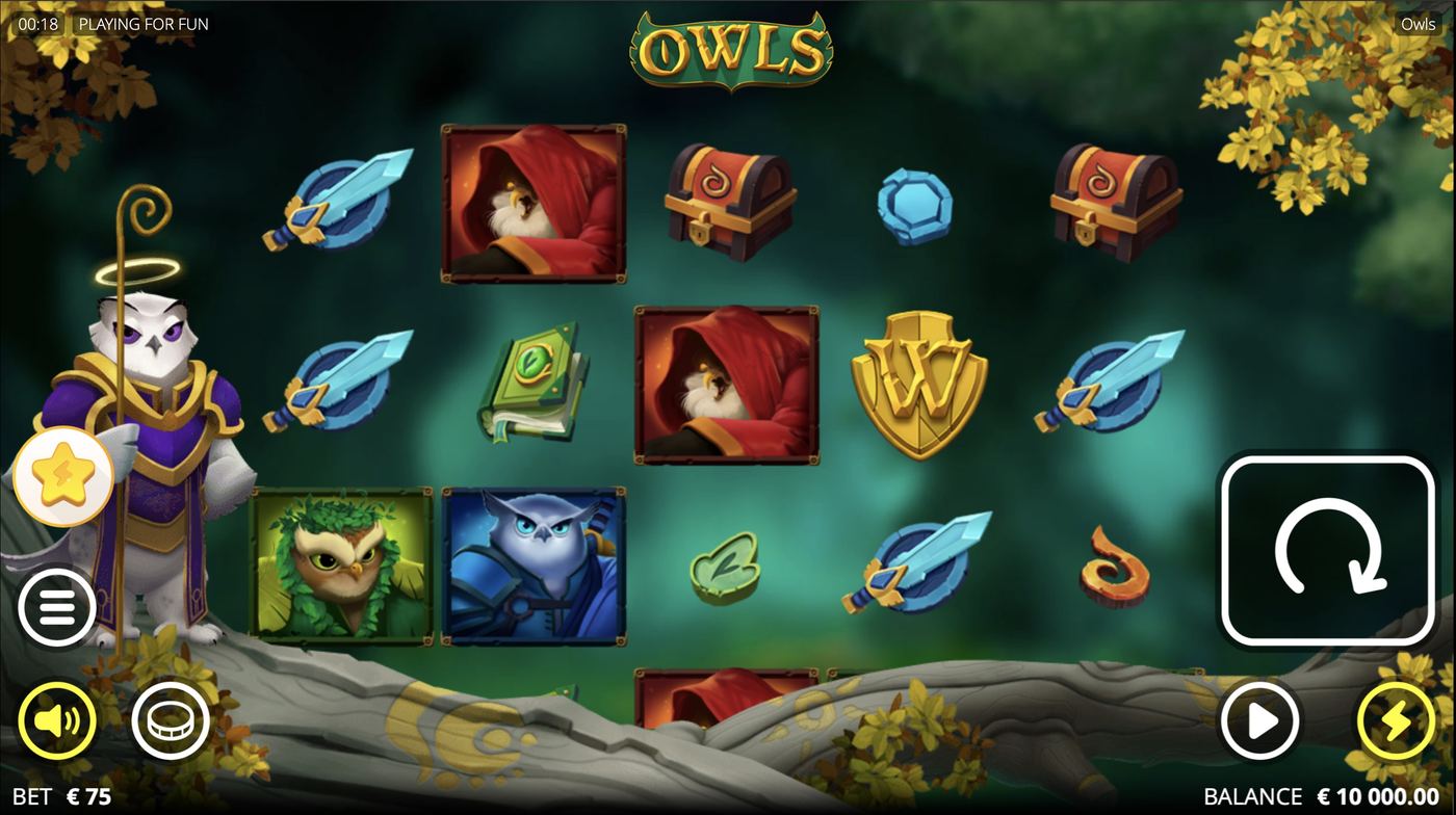 Owls: image of main menu