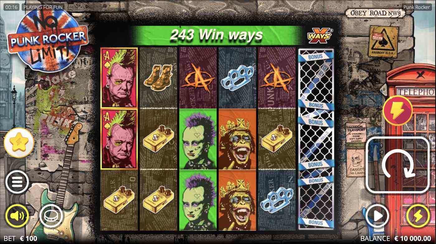 Punk Rocker: image of main menu