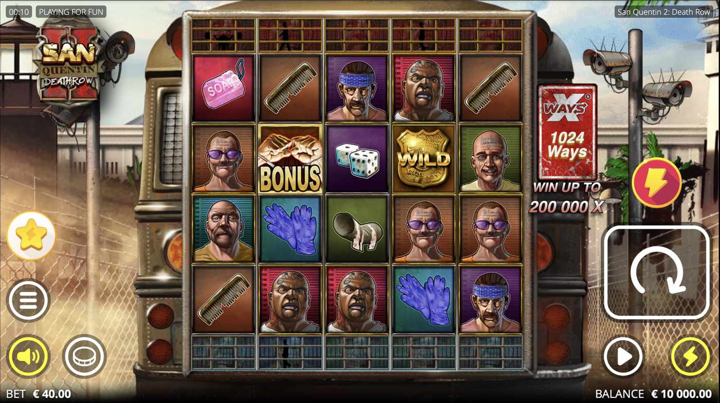 San Quentin 2: Death Row: image of main menu