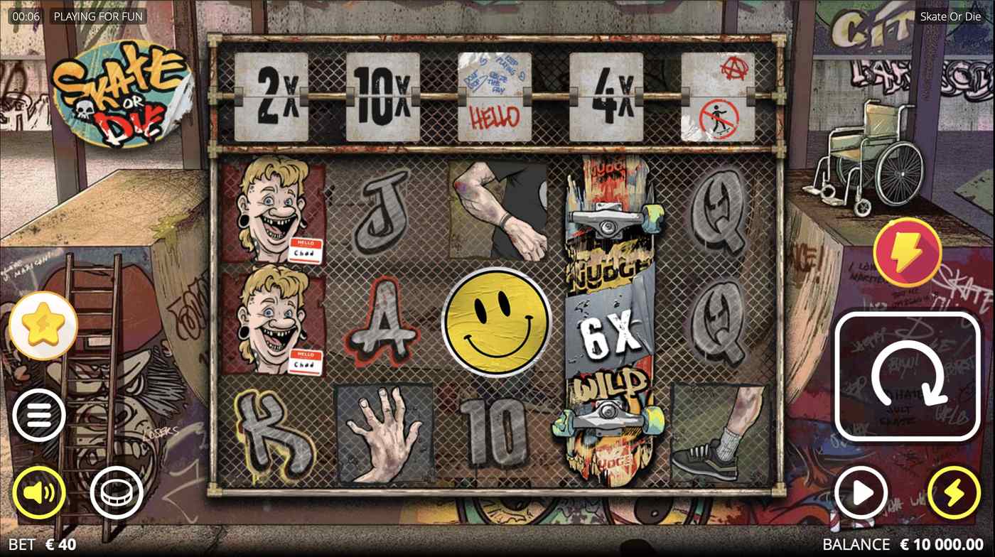 Skate or Die: image of main menu