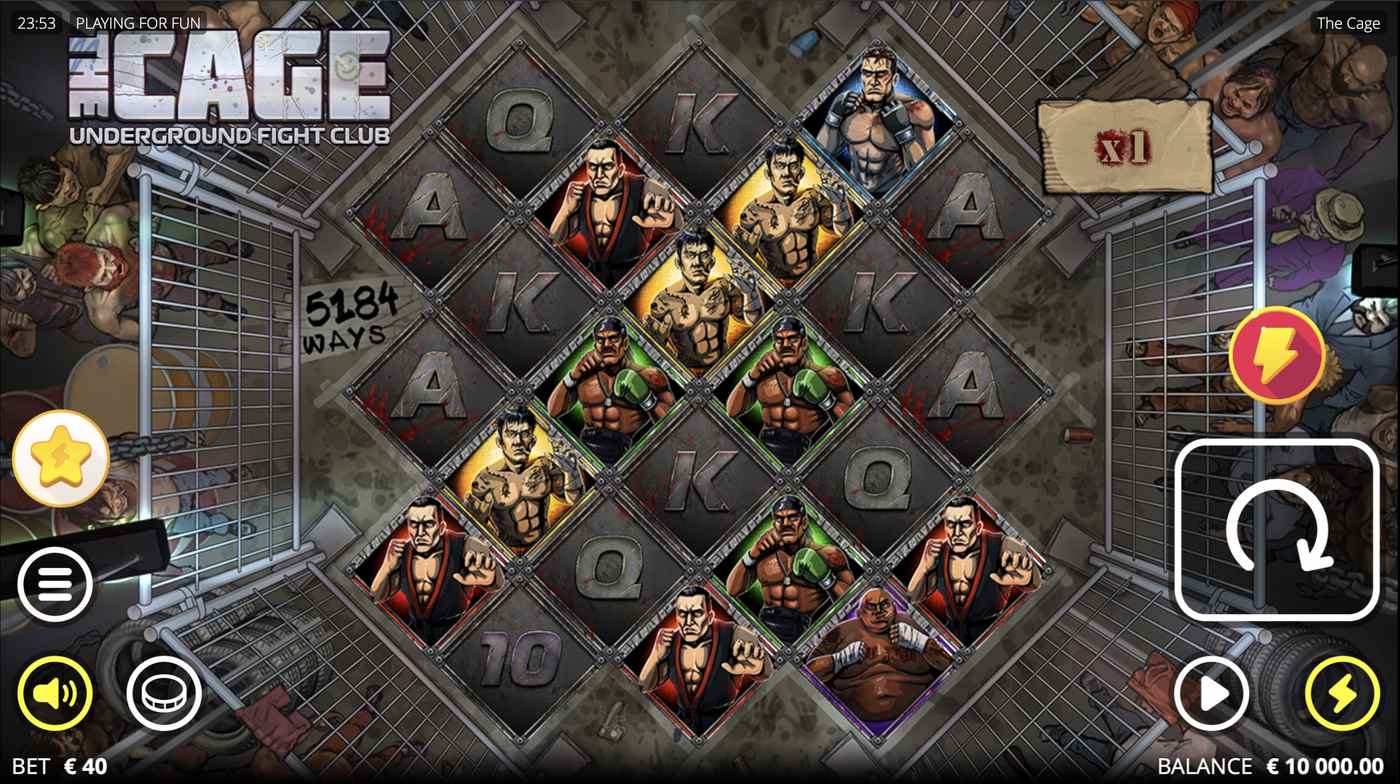 The Cage: image of main menu