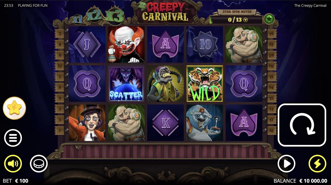 The Creepy Carnival: image of main menu