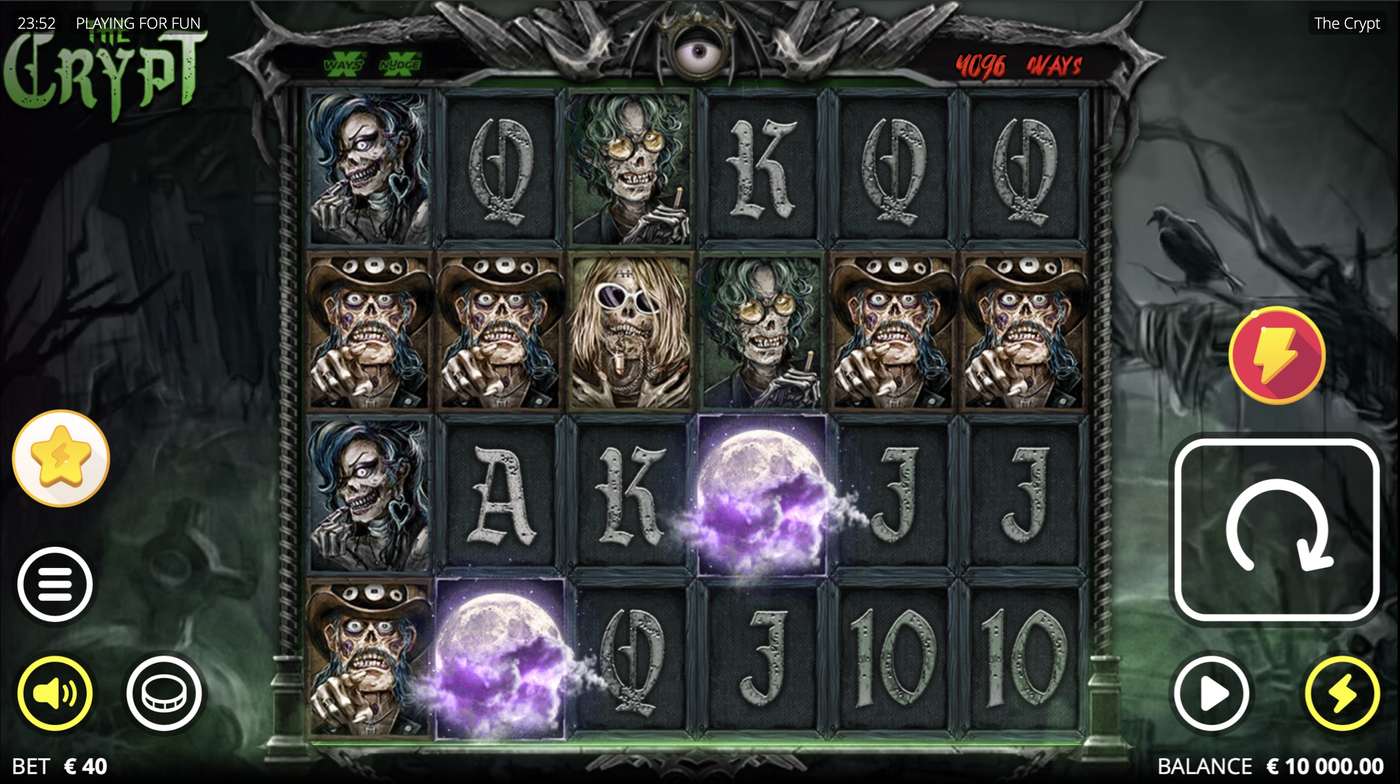 The Crypt: image of main menu