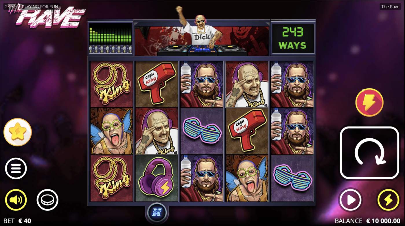 The Rave: image of main menu