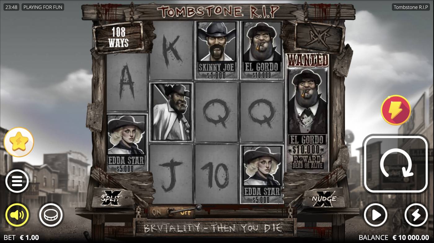 Tombstone R.I.P: image of main menu