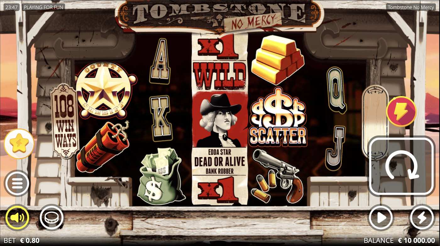Tombstone: No Mercy: image of main menu