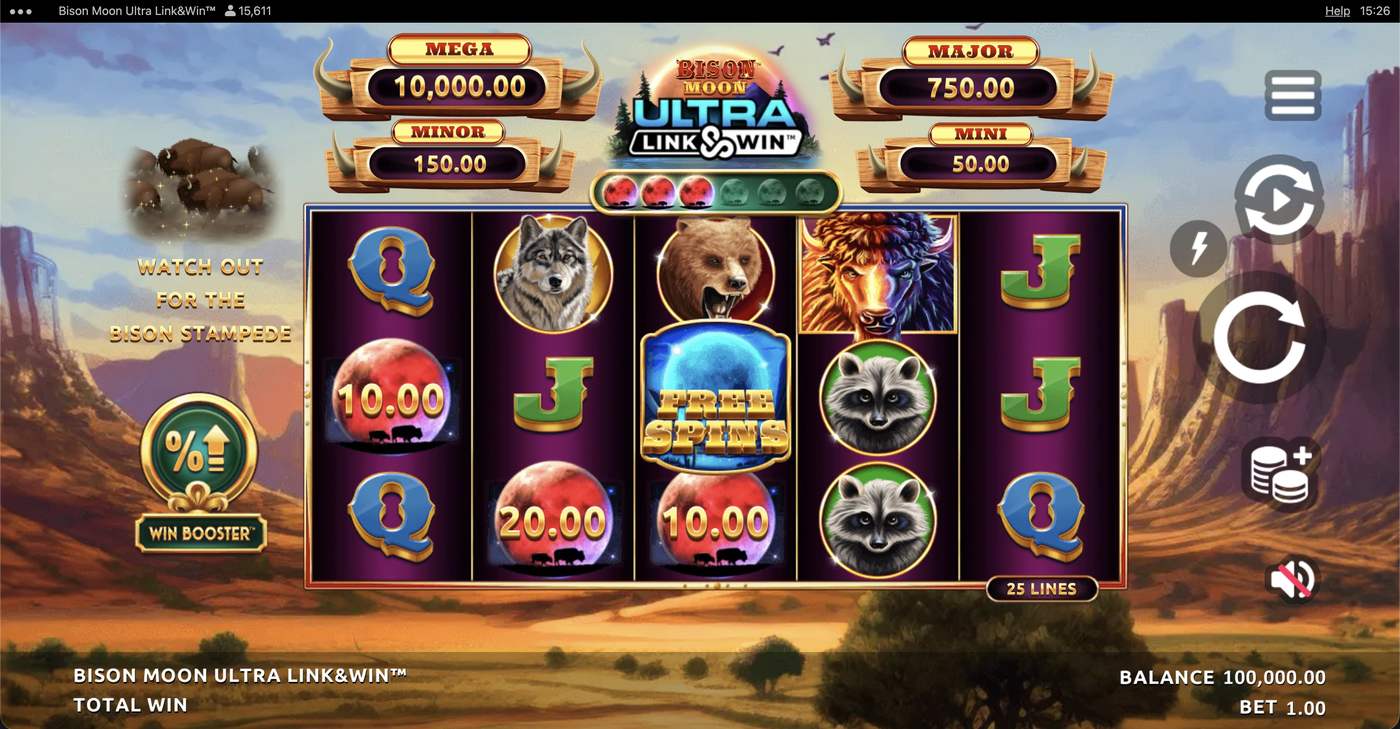 Bison Moon Ultra Link&Win: image of main menu
