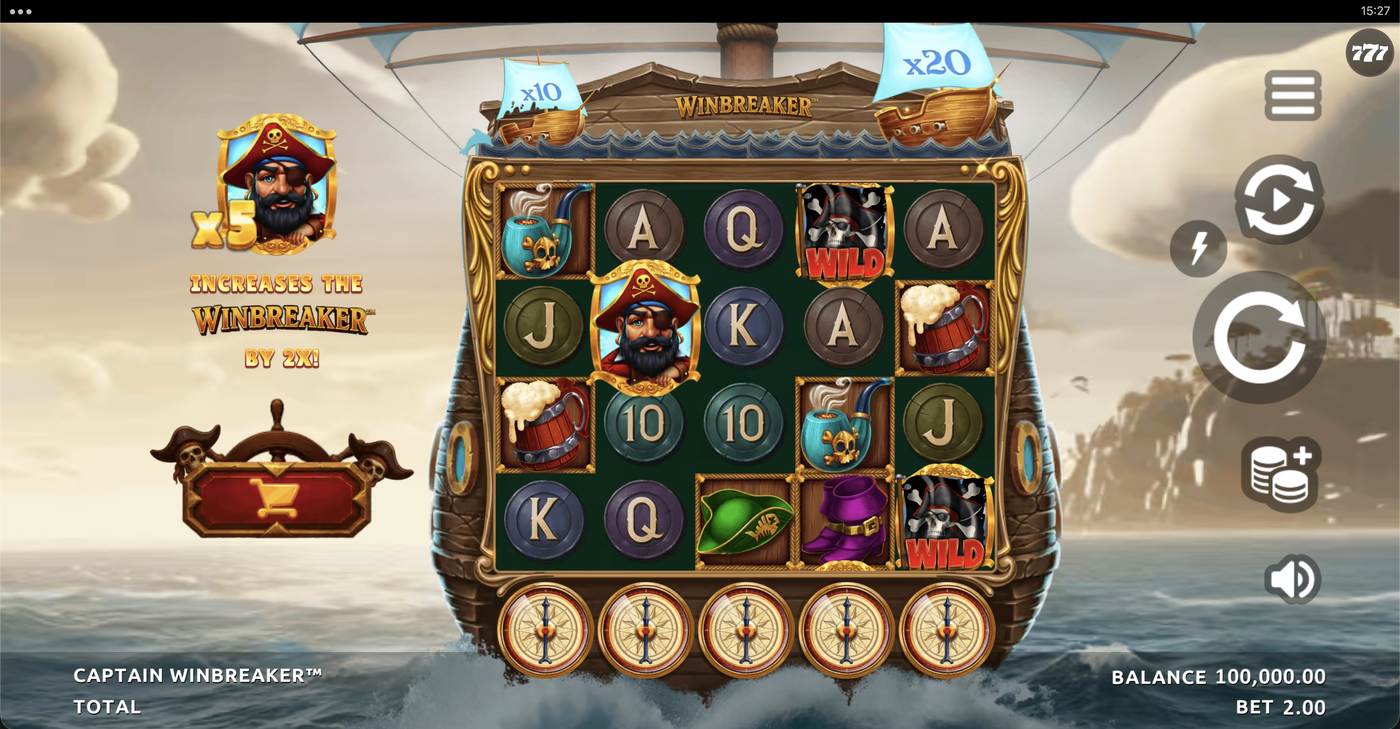 Captain Winbreaker: image of main menu