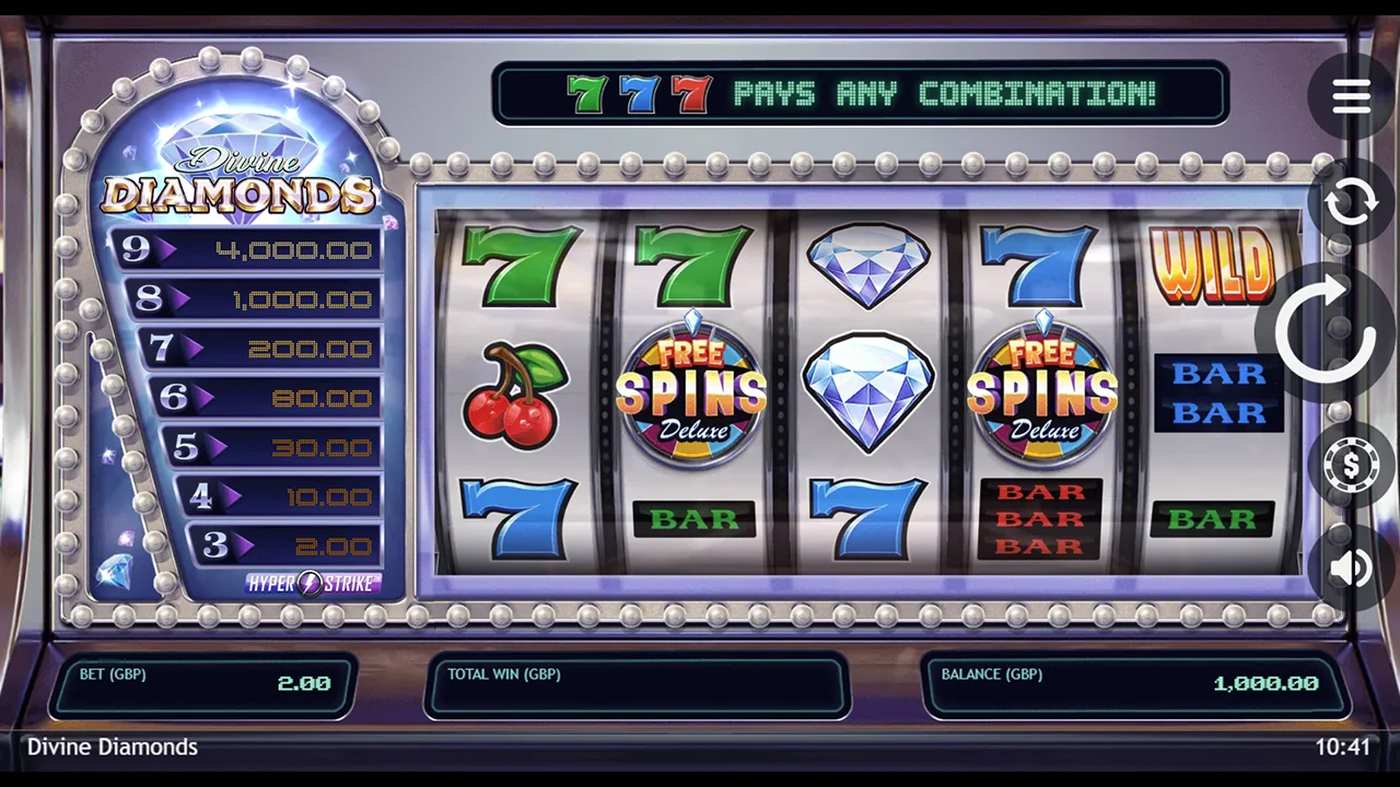 Divine Diamonds: image of main menu