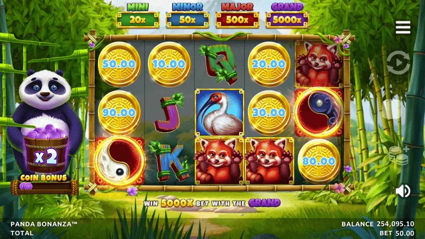 Panda Bonanza: image of main menu