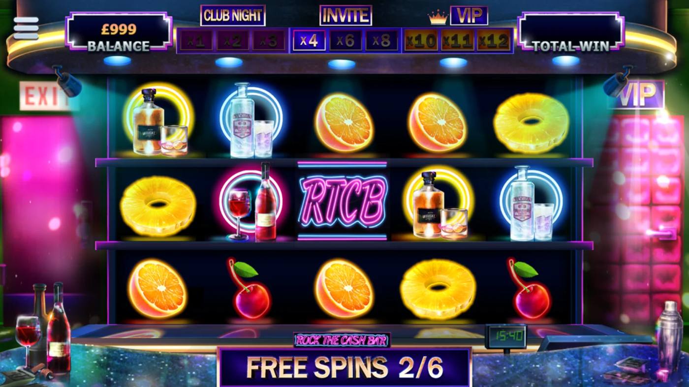 Rock the Cash Bar: image of main menu