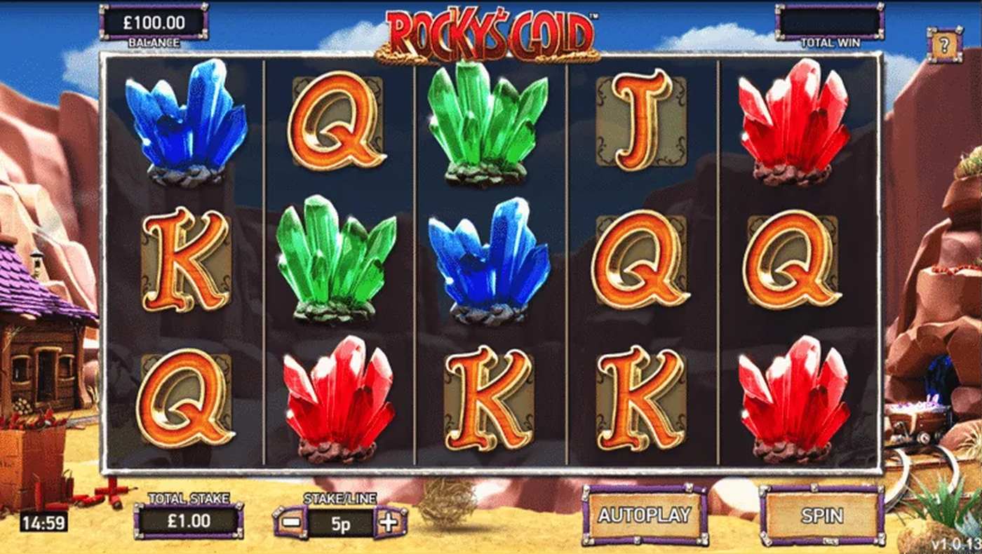 Rocky’s Gold: image of main menu