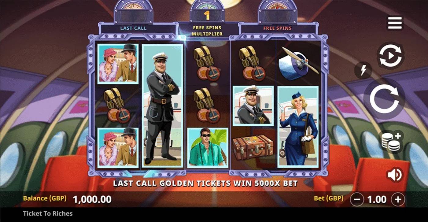 Ticket to Riches: image of main menu