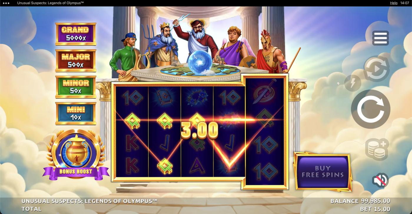 Unusual Suspects: Legends Of Olympus: image of winning