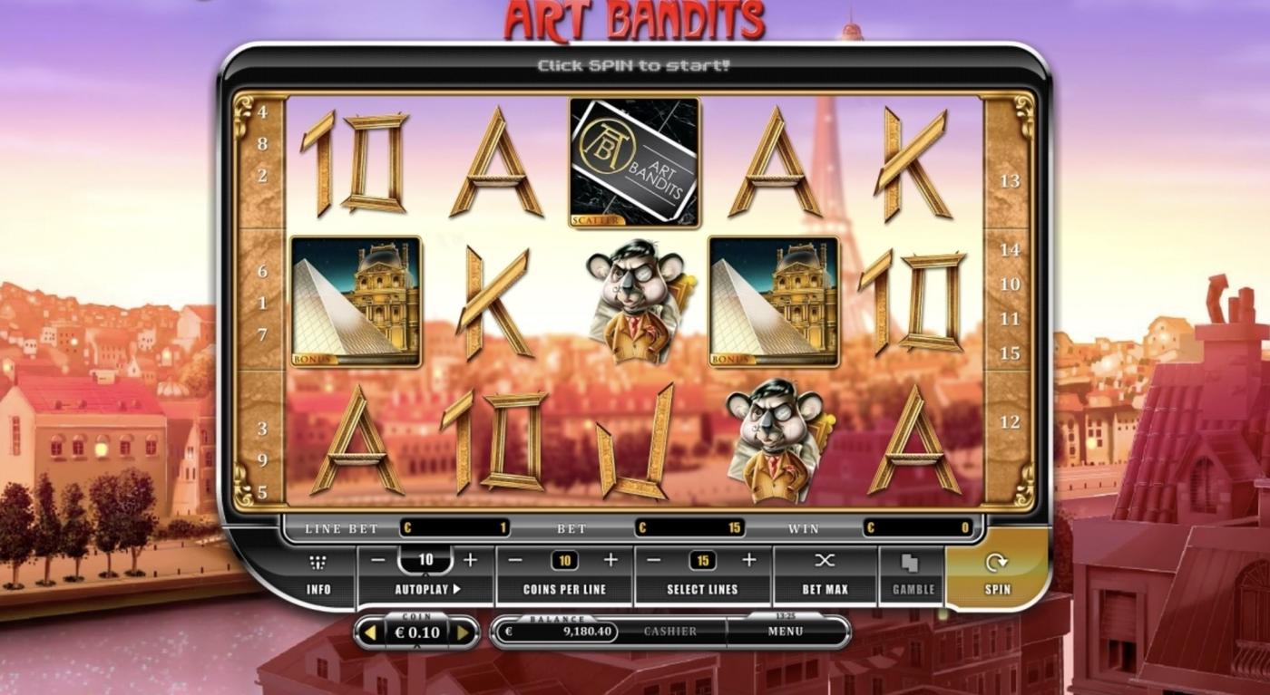 Art Bandits: image of main menu